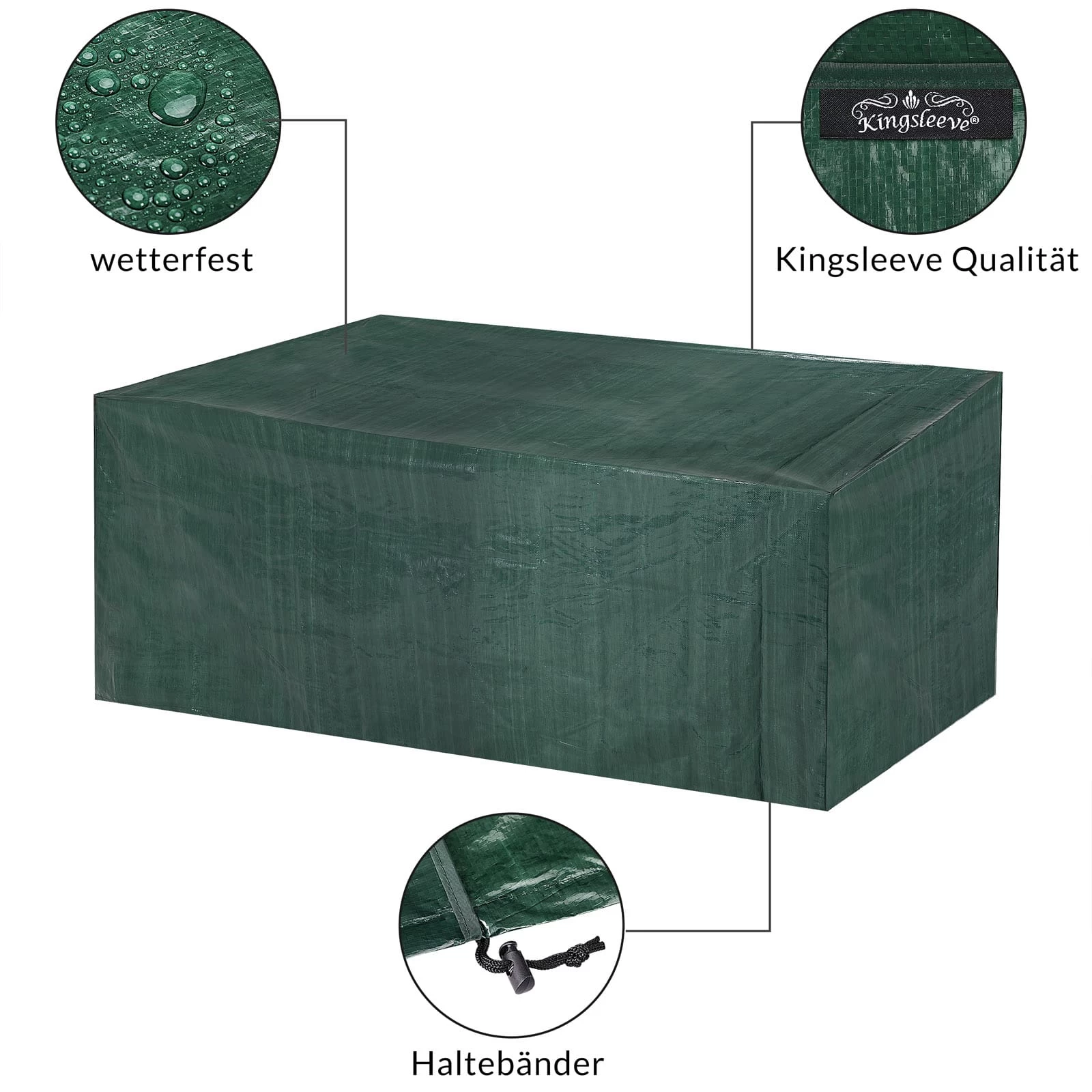 Abdeckung Sitzgarnitur Grün 242x162x100cm 10 Abdeckung Sitzgarnitur Grün 242x162x100cm – Bild 8