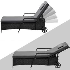 Polyrattan Sonnenliege Schwarz/Anthrazit 193x90x43cm 16 Polyrattan Sonnenliege Schwarz/Anthrazit 193x90x43cm -Gartenmöbel Und Dekoration Geschäft f6cc96a18efadae8c5e24e976d04bd5c de 995628d 02 1