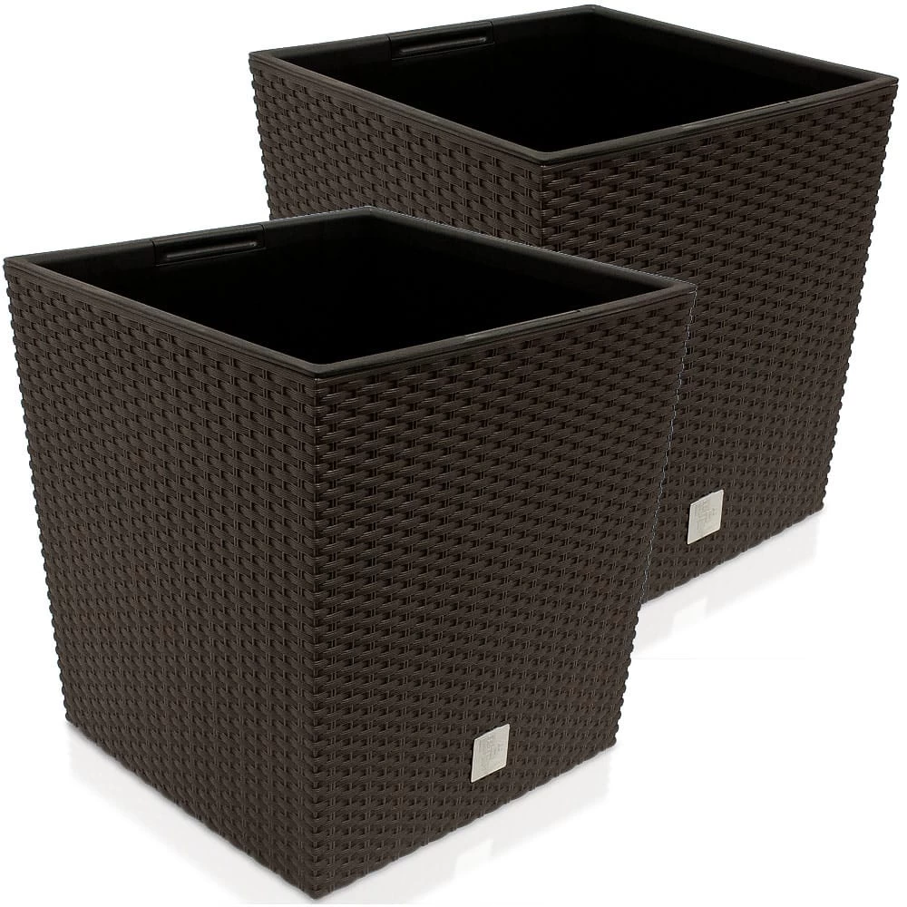 Blumentopf Rato Low 2er-Set Umbra 32x32x33cm 3 Blumentopf Rato Low 2er-Set Umbra 32x32x33cm