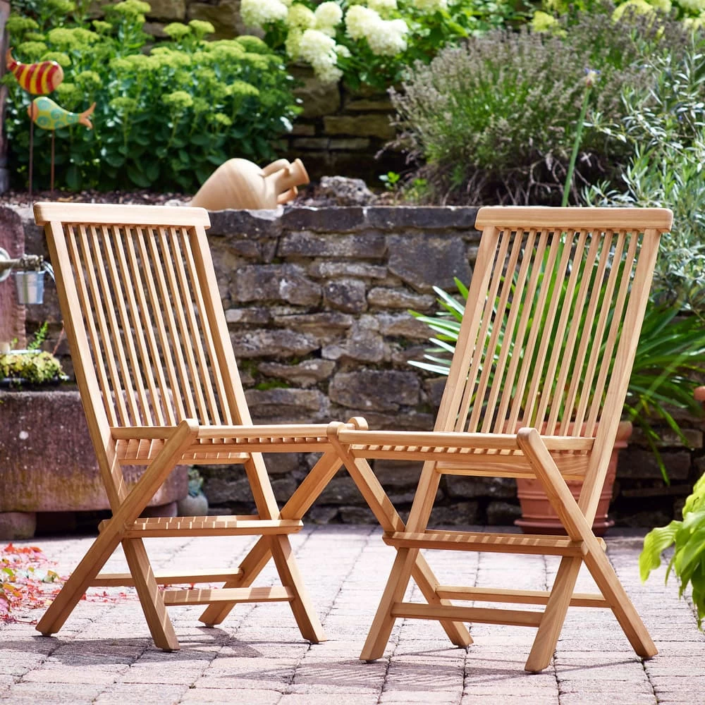 Gartenstuhl Cantaria 2er-Set Teakholz Klappbar 15 Gartenstuhl Cantaria 2er-Set Teakholz Klappbar – Bild 13