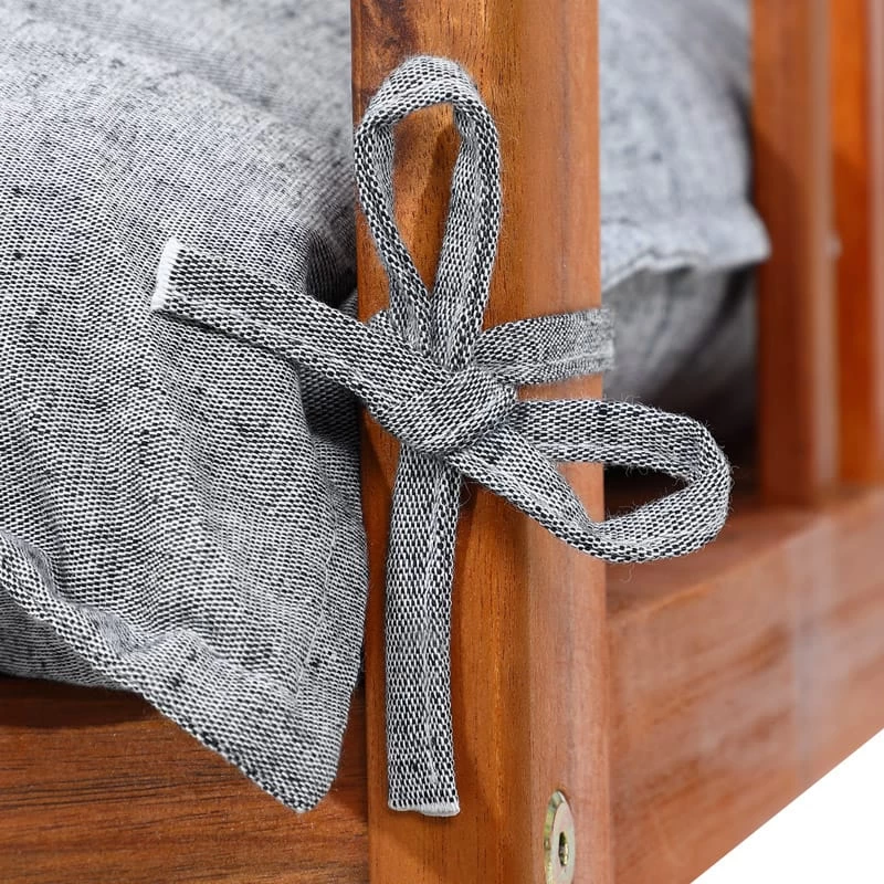 Bankauflage Mit Rückenlehne Hellgrau Meliert 100x110x8cm 8 Bankauflage Mit Rückenlehne Hellgrau Meliert 100x110x8cm – Bild 6