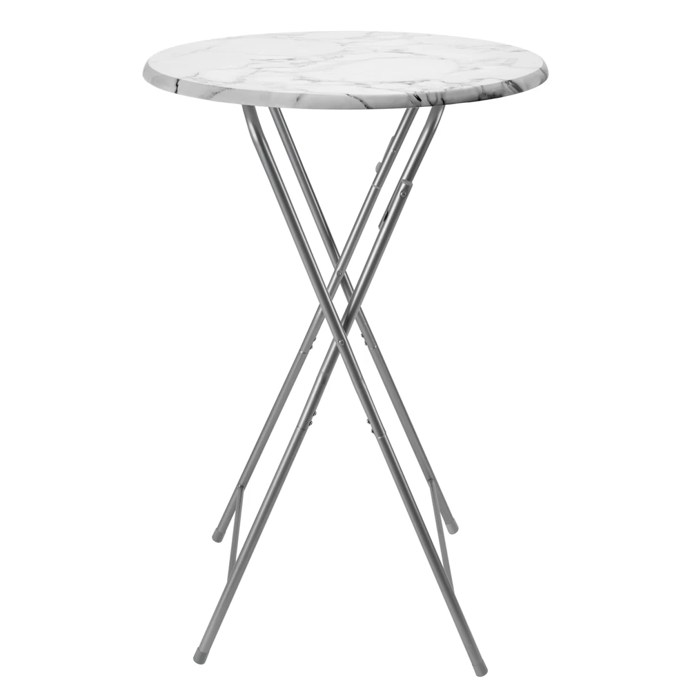 Stehtisch Weiß Marmoroptik Ø60cm Klappbar 14 Stehtisch Weiß Marmoroptik Ø60cm Klappbar – Bild 12