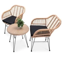 Polyrattan Garten-Sitzgruppe Bali 3-tlg. Natur/Schwarz -Gartenmöbel Und Dekoration Geschäft fc8d39f18db1c64035e8f2e57b207399 de 108348d 1 1