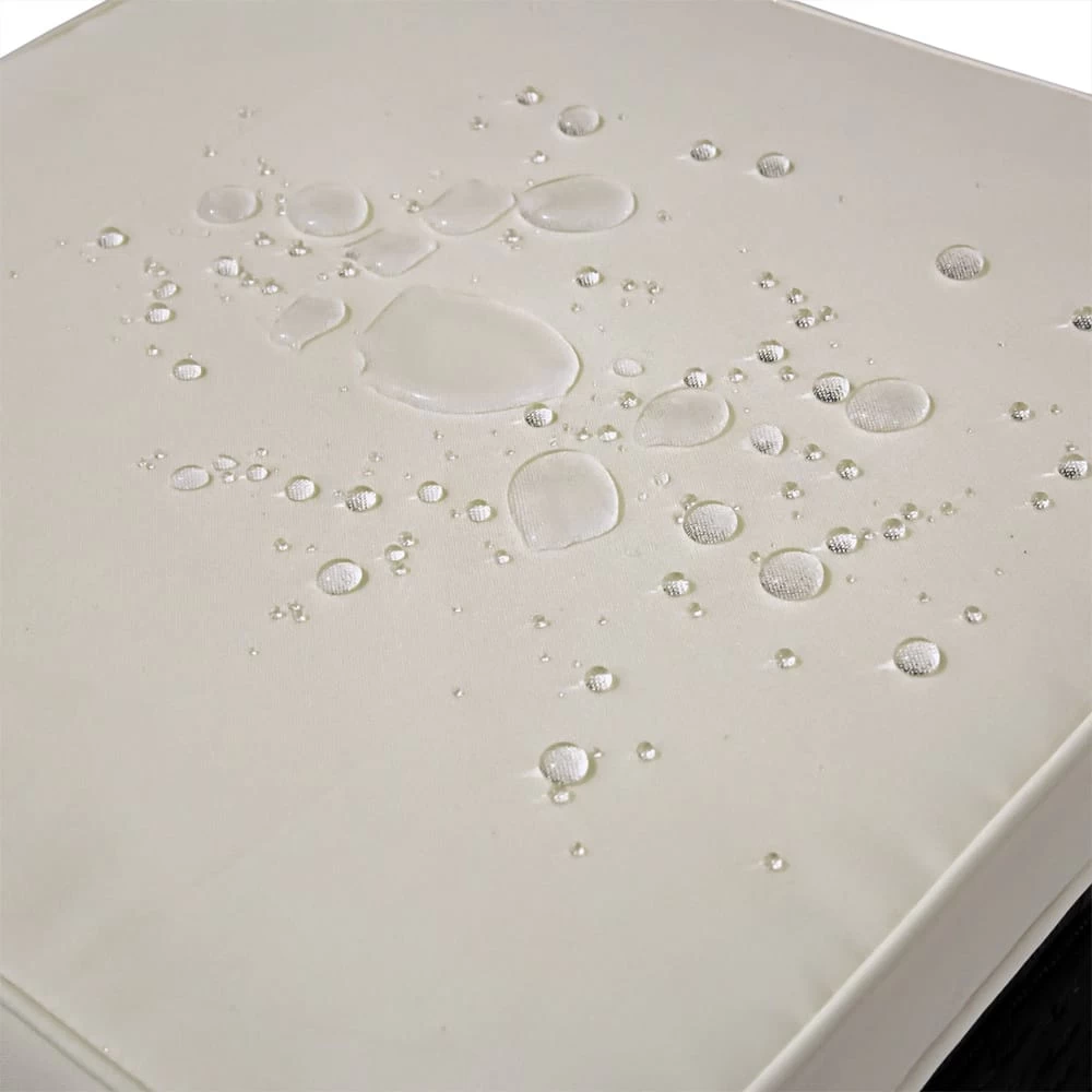 Polyrattan-Bank Schwarz/Creme 210x70x70cm + Sonnendach 11 Polyrattan-Bank Schwarz/Creme 210x70x70cm + Sonnendach – Bild 9