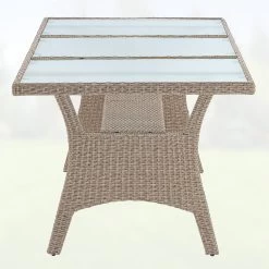 Polyrattan Gartentisch Takeo Creme 190x90x74cm Glas -Gartenmöbel Und Dekoration Geschäft fd1628cceb35133058727ab472720a49 de 995694d 21 1