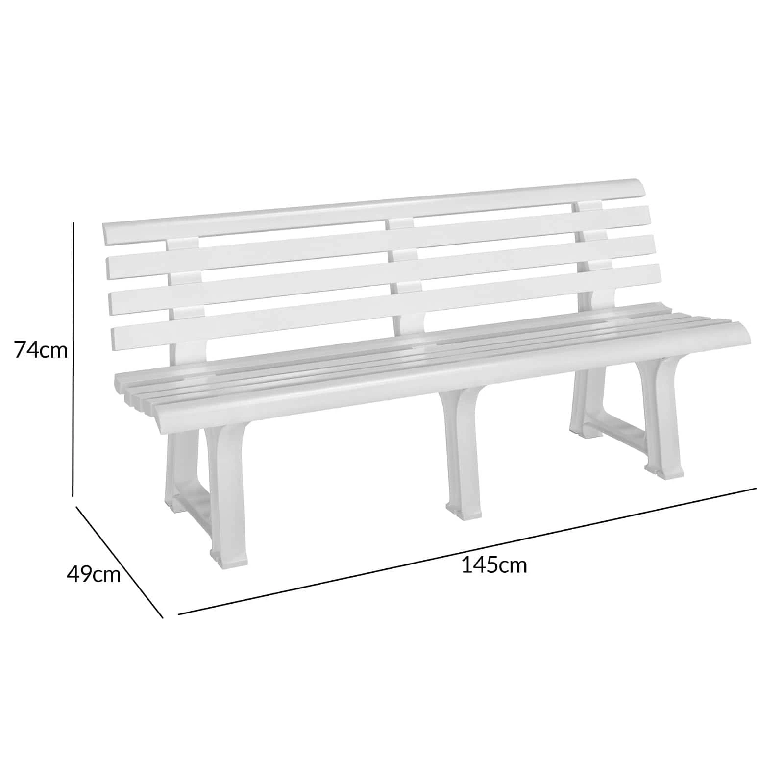 Gartenbank Orchidea Weiß 145x49x74cm 7 Gartenbank Orchidea Weiß 145x49x74cm – Bild 5