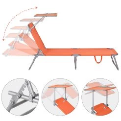 Sonnenliege Hawaii Orange Alu 195x60x30cm -Gartenmöbel Und Dekoration Geschäft ffb3b84601482de7a12ccd0e0dc76666 de 101419d 3